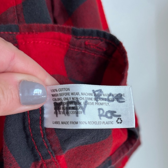 Cat & Jack Kids Flannel Button Down 3T - Picture 4 of 4